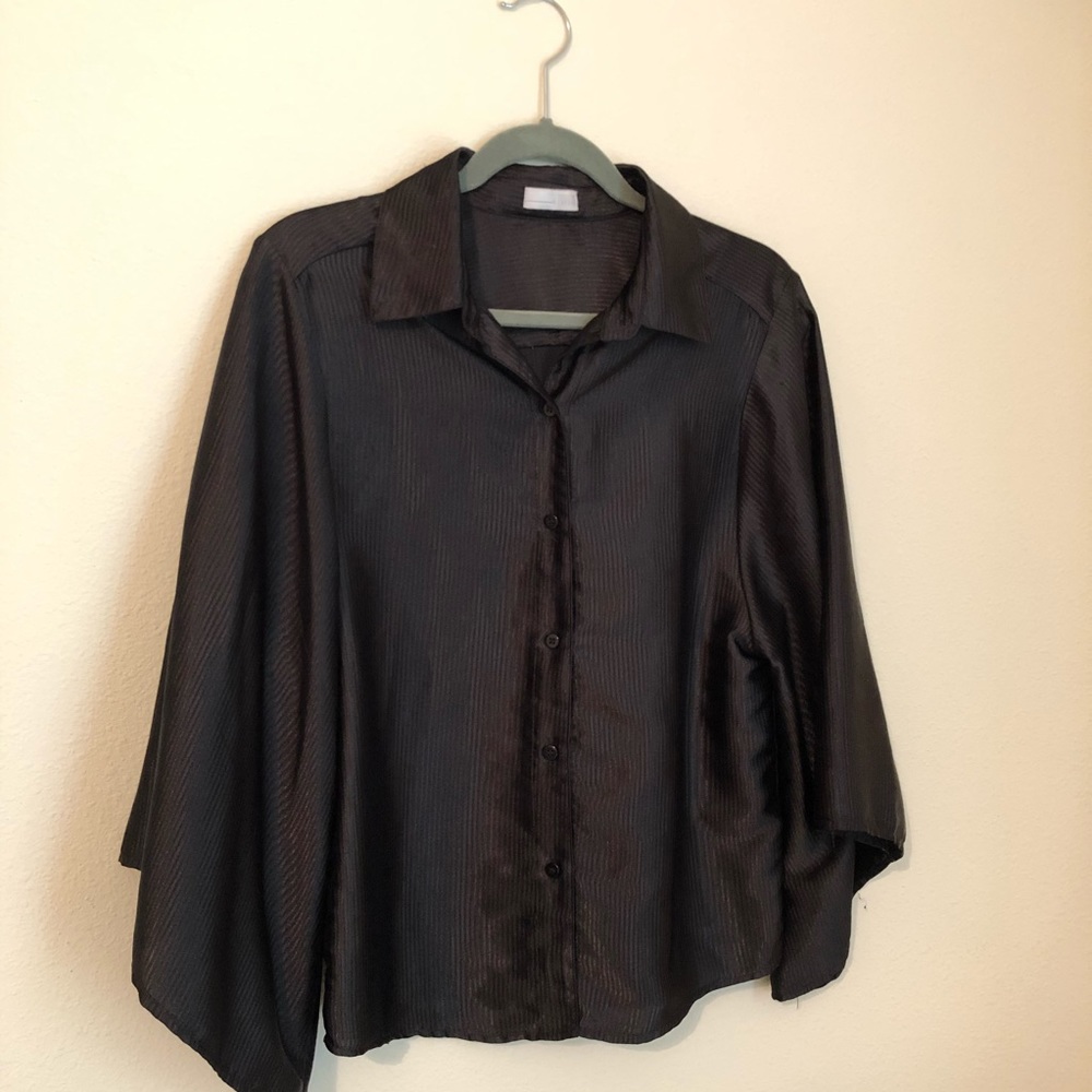 ✨ Black Blouse Batwing Style